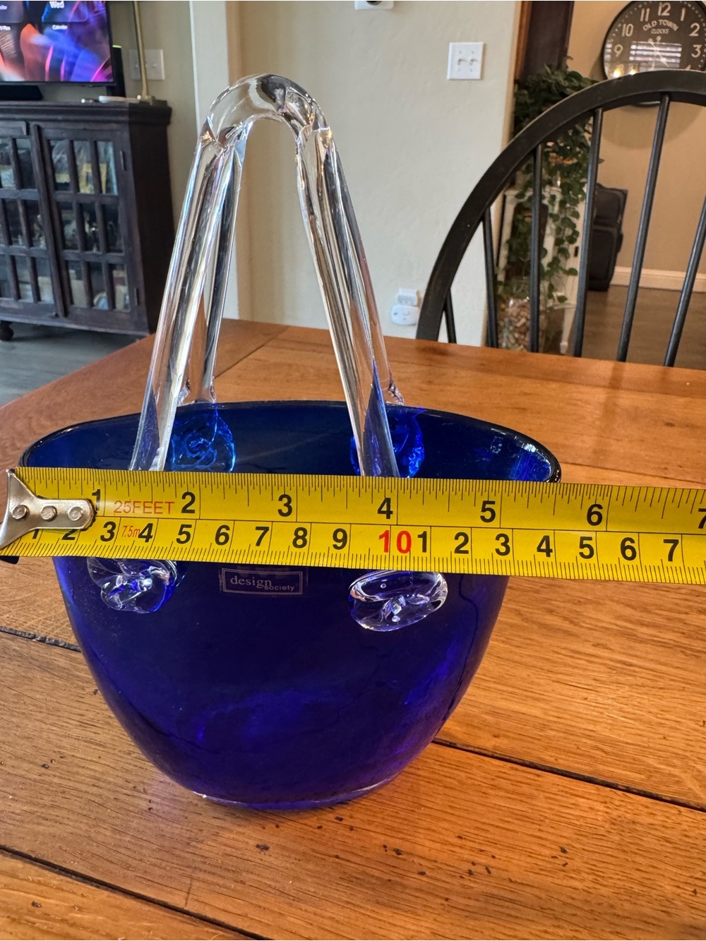 Design Society cobalt blue hand-blown glass purse vase - Picture 8 of 8